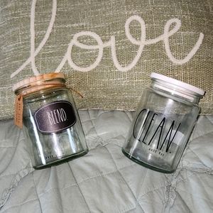 Rae Dunn glass jars